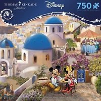 THOMAS KINKADE DISNEY - MICKEY AND MINNIE IN GREECE- 750 PIECE PUZZLE