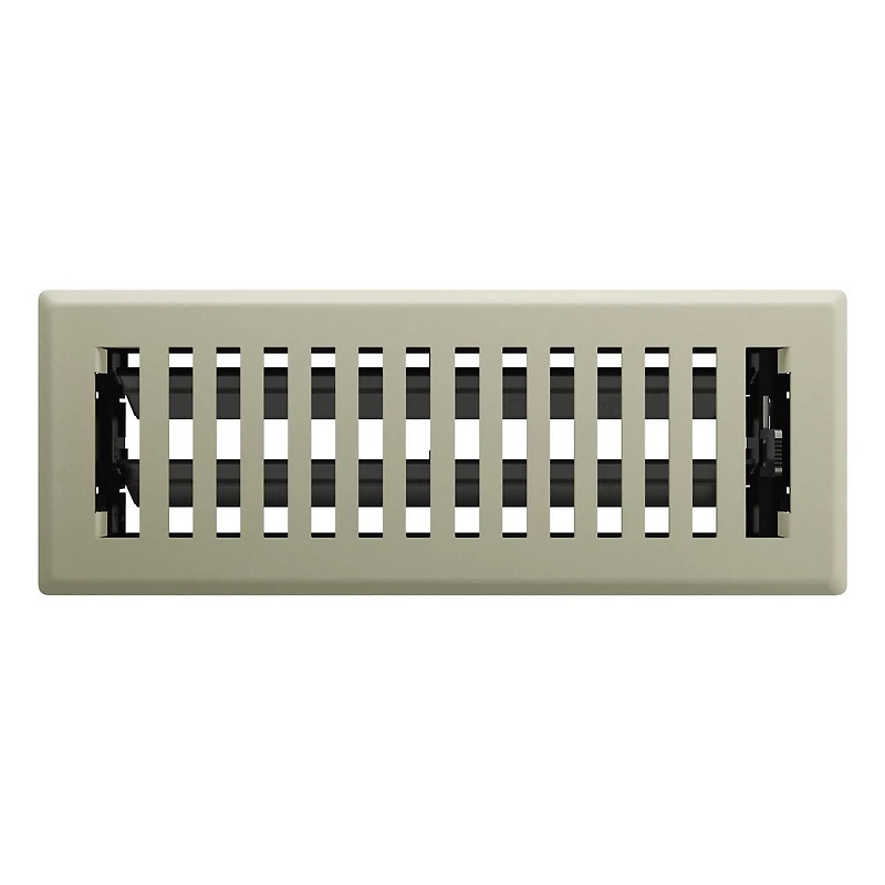 Imperial 3" x 10" Satin Nickel Steel Floor Register, Montezuma, 3"x10" SNKL Montezuma Flr Reg