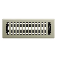 Imperial 3" x 10" Satin Nickel Steel Floor Register, Montezuma, 3"x10" SNKL Montezuma Flr Reg