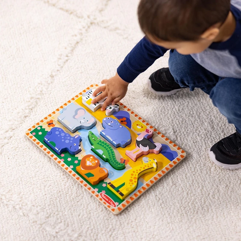 Melissa & Doug Casse-tête Safari en bois - 8 pièces - Certifié FSC