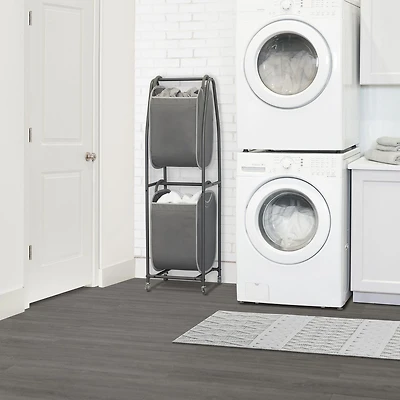 neatfreak! 2-Tier Rolling Vertical Laundry Sorter with Hamper-Totes and EVERFRESH® Odor Control