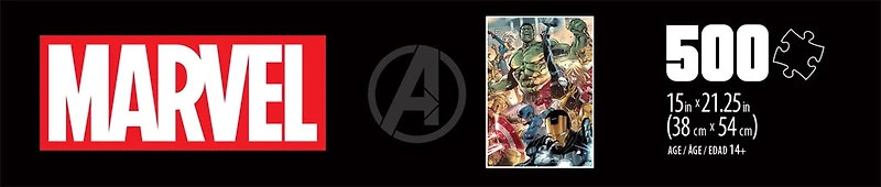 Buffalo Games Entertainment Marvel's Avengers World 14 500-Piece Interlocking Jigsaw Puzzle for Adults Ages 14 and Older