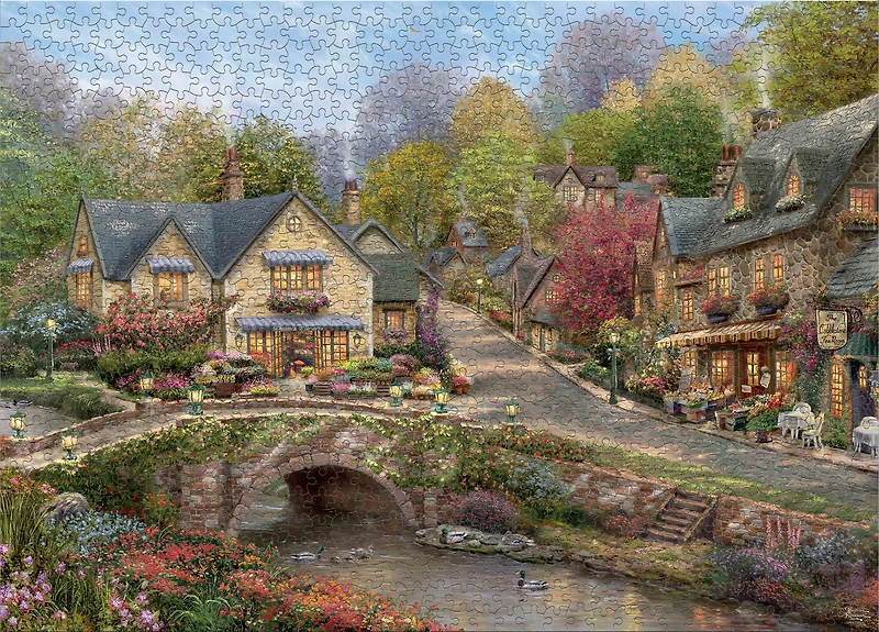 Ceaco Summer In Cobblestone Village Puzzle de 1000 pièces à emboîtement