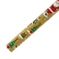 Holiday Time Single Roll Wrap Assortment, Brown Santa Print