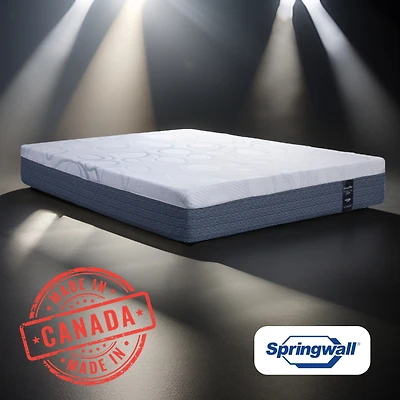 Matelas de luxe en peluche hybride Emma Springwall - Fabriqué au Canada - 11" - Ressorts ensachés et mousse de luxe bio