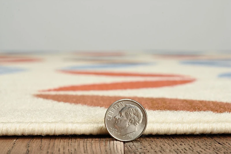 Tapis Capri Conrad os & bleu de 6 pi 5 po x 9 pi 3 po