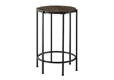 Monarch Specialties Accent Table, 2 Tier, End, Side Table, Nightstand, Bedroom, Narrow, Lamp, Storage Drawer, Brown Veneer, Antique White Veneer