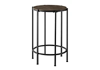 Monarch Specialties Accent Table, 2 Tier, End, Side Table, Nightstand, Bedroom, Narrow, Lamp, Storage Drawer, Brown Veneer, Antique White Veneer