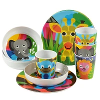 French Bull - Ensemble de 4 tasses pour enfants - Animaux de la jungle