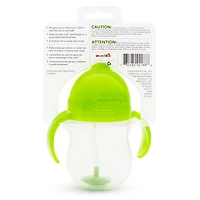 Munchkin Any Angle Click Lock Weighted Straw Trainer Cup, 7oz, Pink