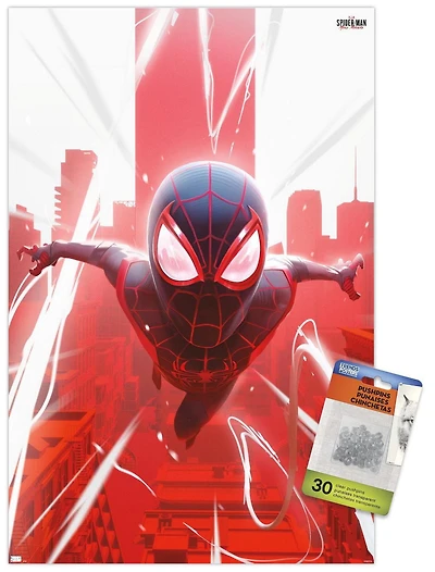 Marvel's Spider-Man: Miles Morales - Falling Wall Poster, 22.375" x 34"
