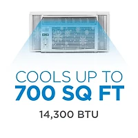 Black + Decker 14300 BTU Window Air Conditioner Unit AC with Remote Control Cools Up to 700 Square Feet