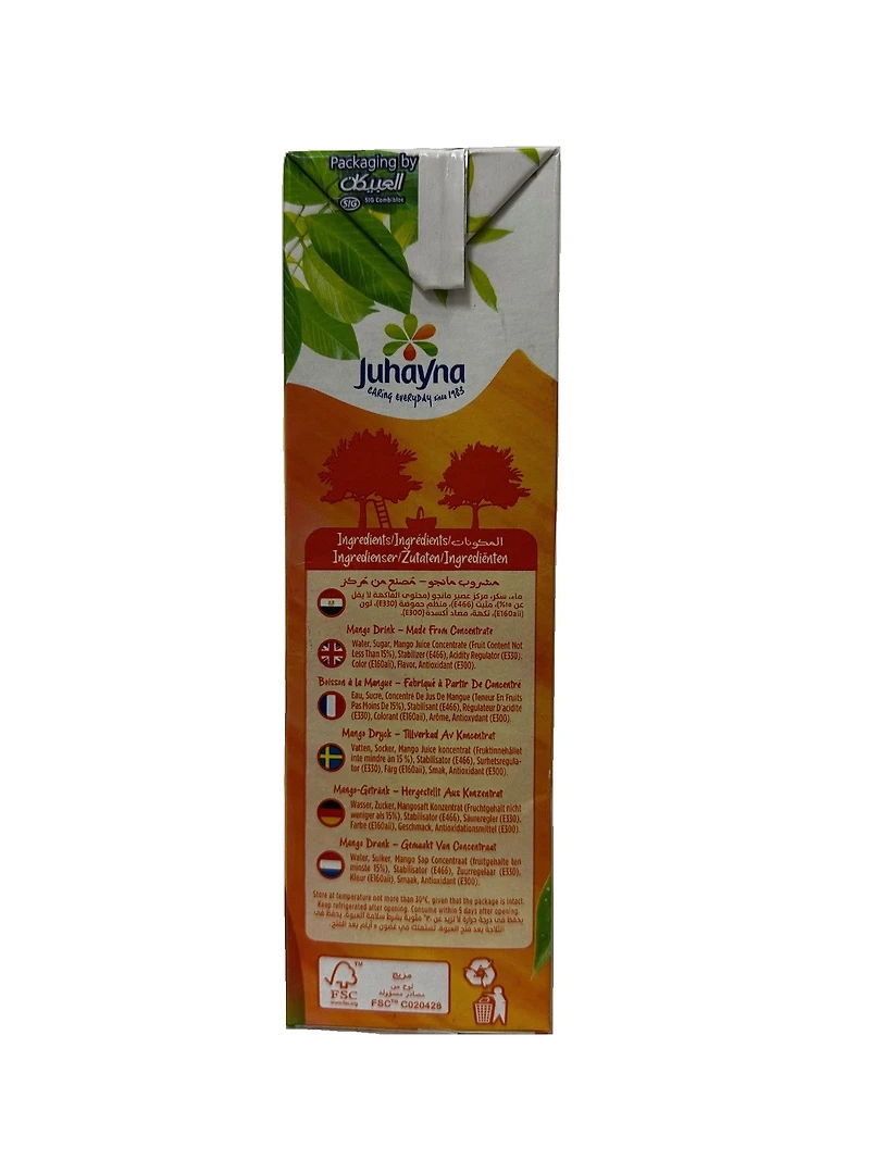Juhayna Boisson à la mangue Classics 1Ltr