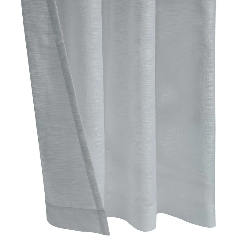 Loft Living Banan Transparent panneau de rideau à œillets 52 x 84 in Gris pâle