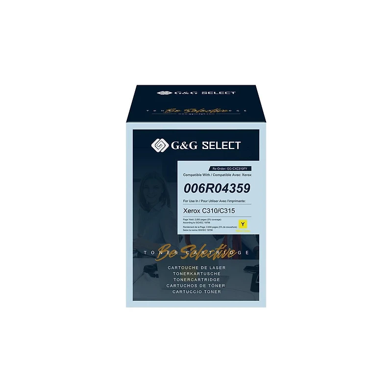 G&G Select Xerox C310/C315 New Compatible Yellow Toner Cartridge, 006R04359