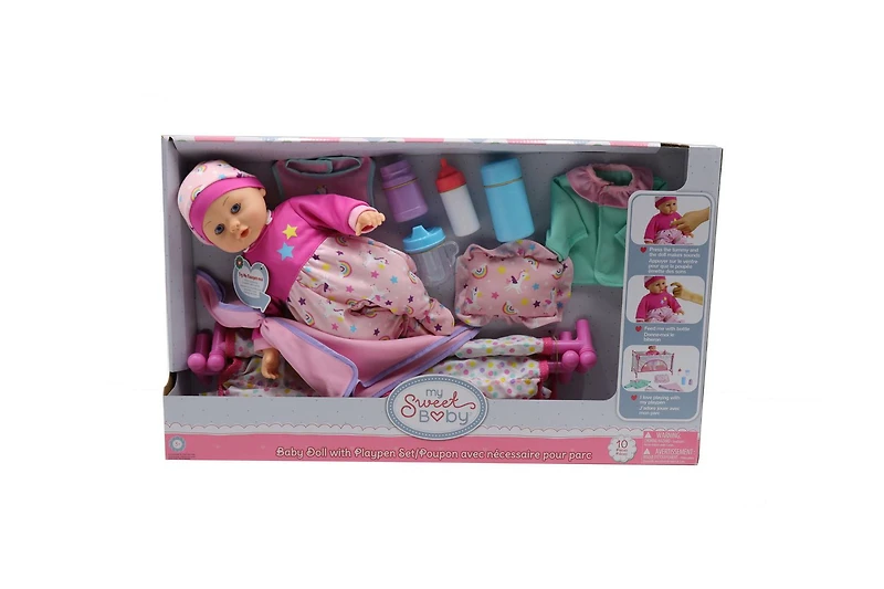 MSB Baby Doll with Playpen Set