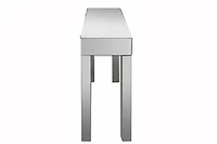 Console élégante à 3 tiroirs en miroir avec finition argentée sophistiquée – Table d'entrée chic et fonctionnelle.