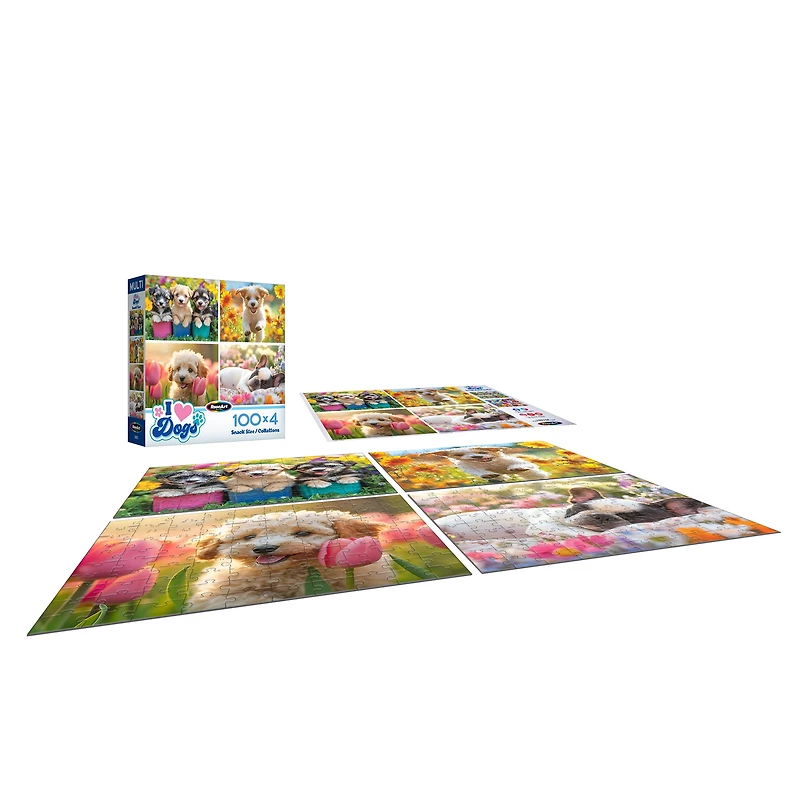 RoseArt - Snack Size 400-Piece - I Love Dogs - Adult Interlocking Puzzle