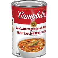 Campbell's® Condensed Beef with Vegetables & Barley Soup, Shelf Stable, Condensed Soup, 284 mL