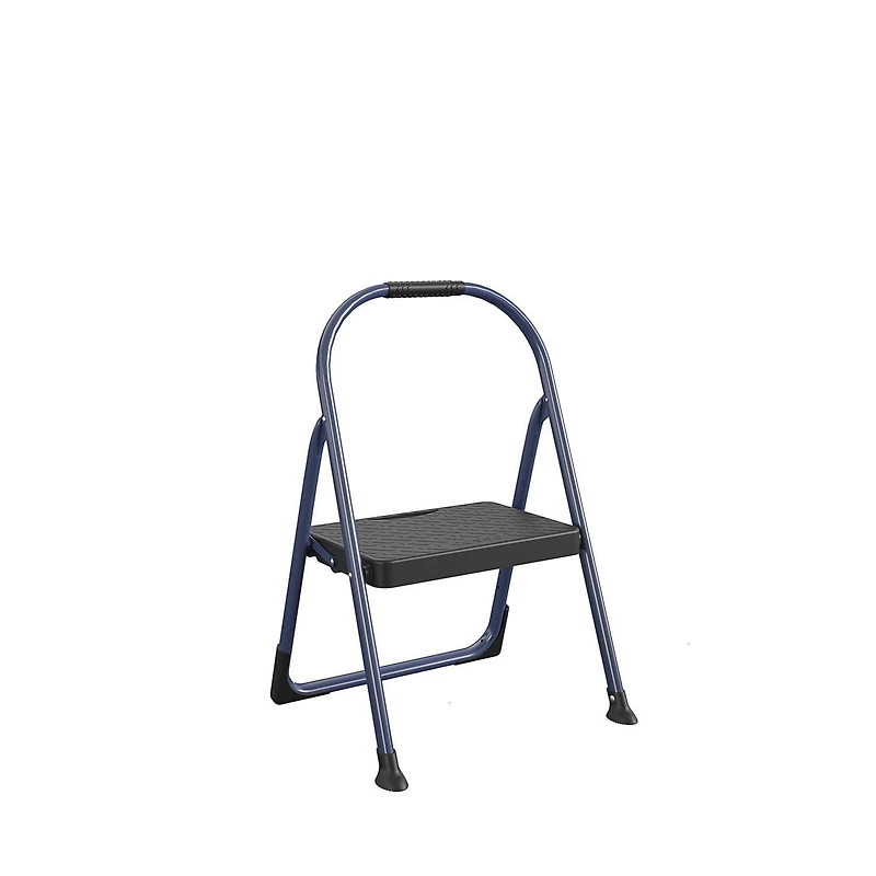 COSCO Escabeau pliable en 1 étape en acier, capacité de 225 lb (bleu marine)