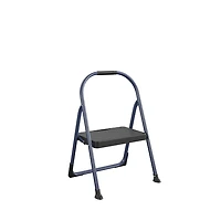 COSCO Escabeau pliable en 1 étape en acier, capacité de 225 lb (bleu marine)