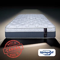Matelas moelleux de luxe Evy à plateau euro Springwall - Fabriqué au Canada - 14,5" XL - Ressorts ensachés et mousse bio