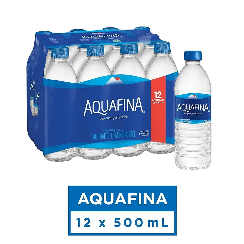 Aquafina Eau Purifiée 12 x 500 mL, Bouteilles 12x500ml