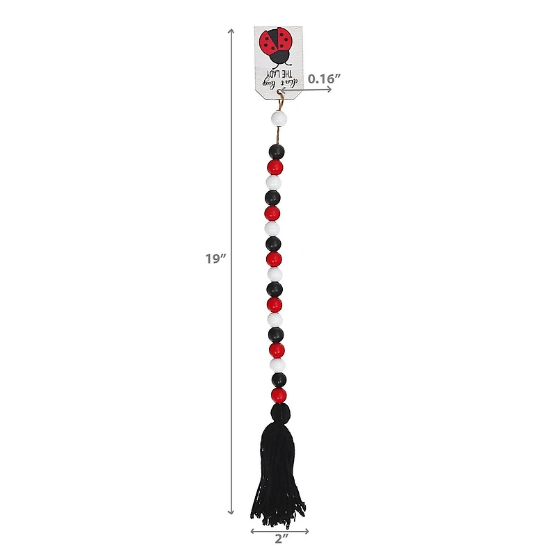 IH Casa Decor Bead Garland With "Don'T Bug The Lady" Tag - Set of 2