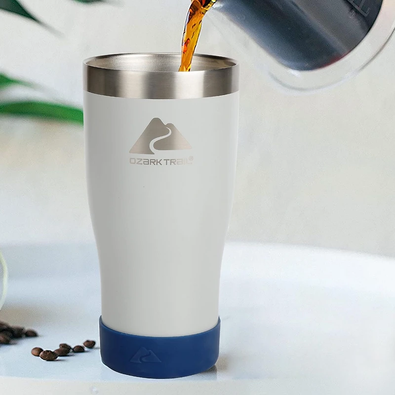 Ozark Trail Stainless Steel Vacuum Tumblers, 20 oz, Grey