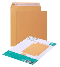 Pen + Gear 10"x13" Enveloppes à peler et coller marron