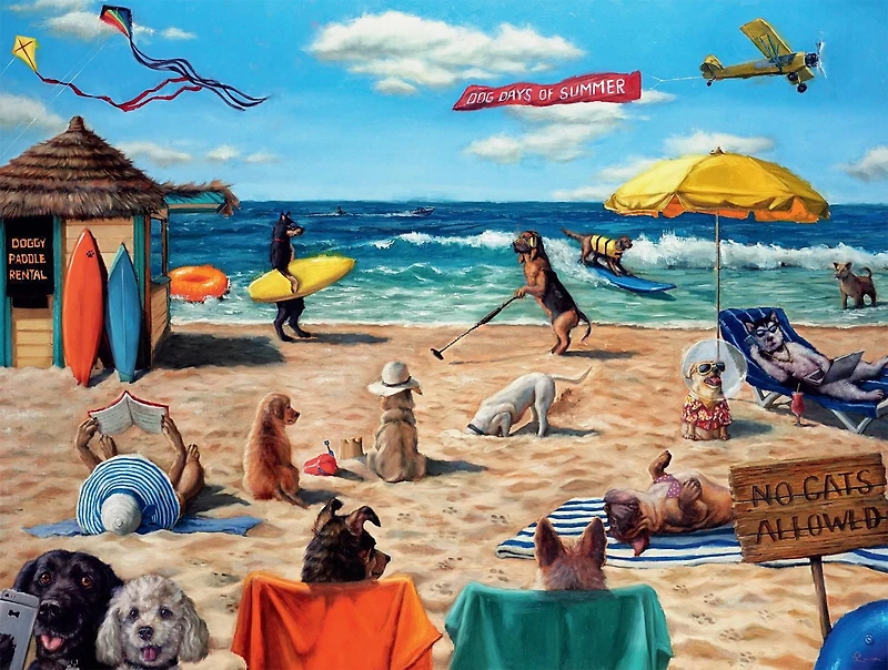 Buffalo Games - Dog Days - Ruff Summer - 750 Piece Jigsaw Puzzle