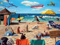 Buffalo Games - Dog Days - Ruff Summer - 750 Piece Jigsaw Puzzle