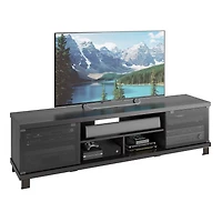 Banc TV extra large CorLiving Holland en noir Ravenwood, pour la plupart des téléviseurs jusqu'à 85 pouces