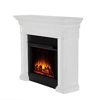 Emerson Grand Electric Fireplace in Rustic White