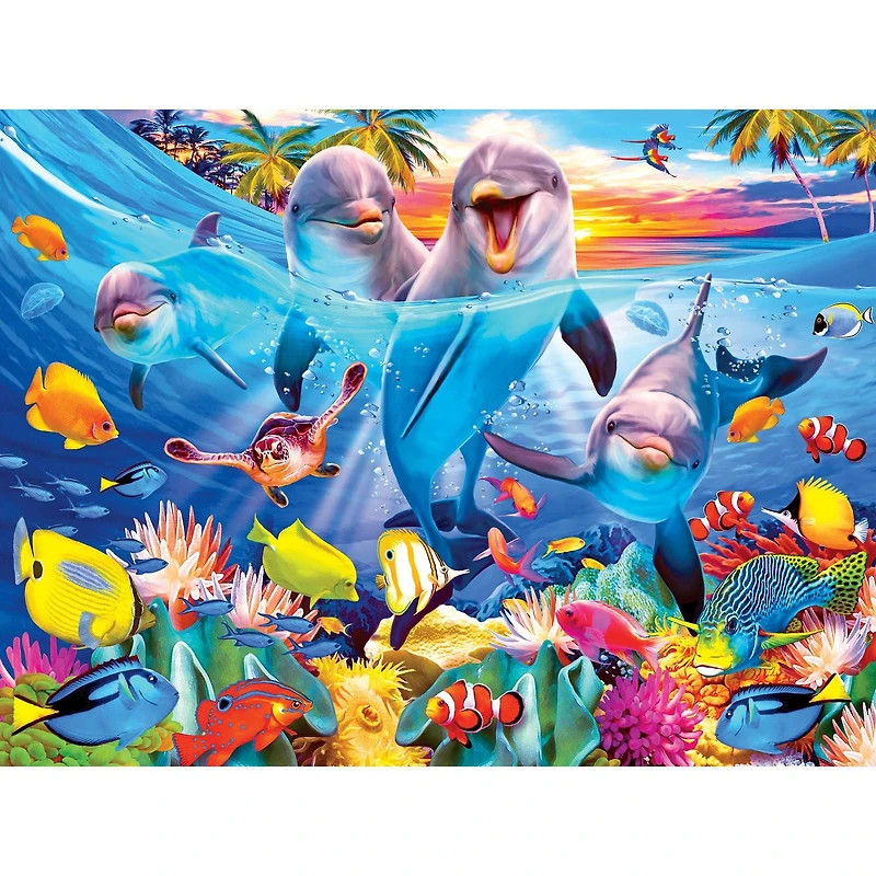 Kodak 350 Piece Jigsaw Puzzle - Playful Dolphins