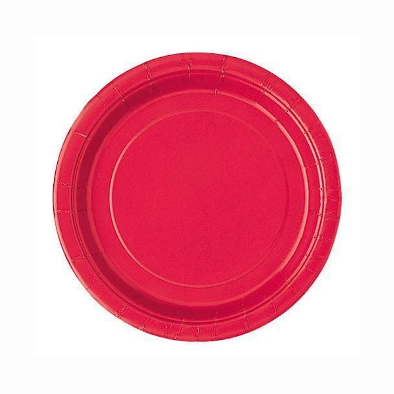 Ravishing Red Round 7" Dessert Plates, 24ct, 24ct, Dia: 7"