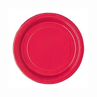 Ravishing Red Round 7" Dessert Plates, 24ct, 24ct, Dia: 7"