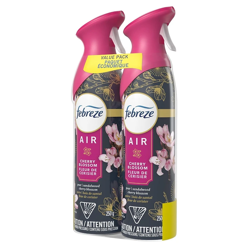 Assainisseur d’air en vaporisateur Febreze, assainisseur d’air pour la maison, parfum Fleur de cerisier