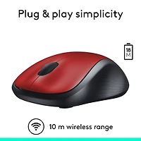 LogitechSouris Sans Fil Pleine Taille Ambidextre avec Récepteur USB Argent