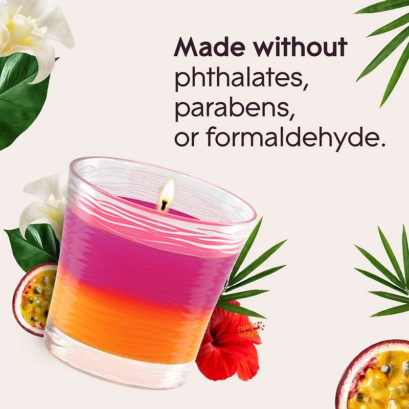 Glade® Scented Candle Air Freshener, Vanilla Passionfruit & Hawaiian Breeze, 1-Wick Candle