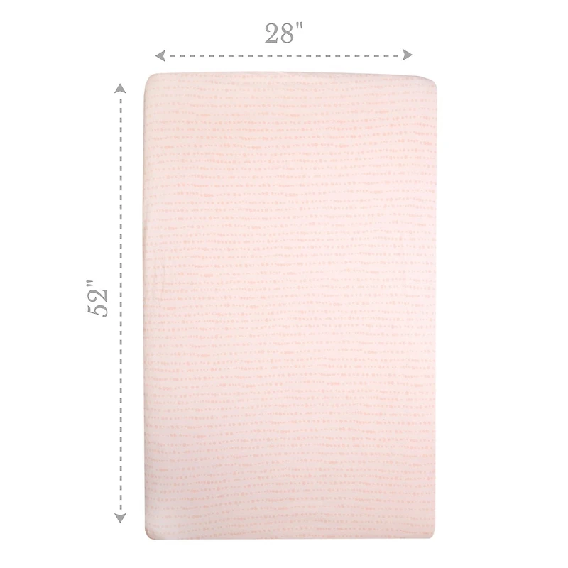 Jersey Fitted Crib Sheet, Pink Dots