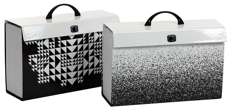 Fashion 19 Pkt Case File - Black and White