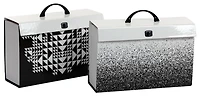 Fashion 19 Pkt Case File - Black and White
