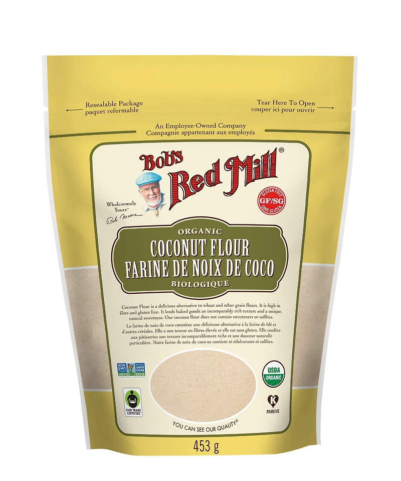 Farine de noix de coco sans gluten de Bob's Red Mill, biologique, sans gluten 453G