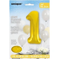 GOLD 1 BALLOON 34" - FRENCH
