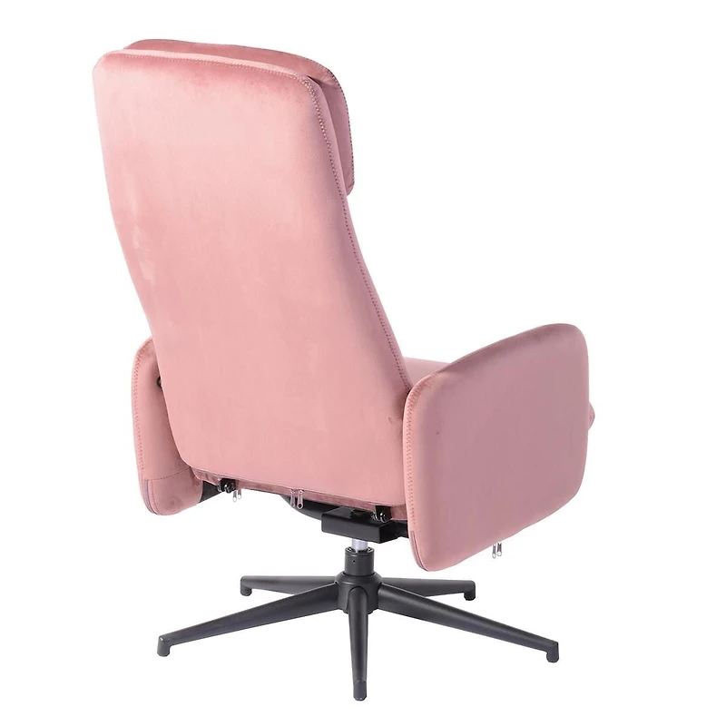 Homylin Chaise d'appoint pivotante rembourrée avec ensemble ottoman, chaise longue moderne avec cadre de base en métal et repose-pieds, chaise de lecture simple avec chaise de lecture pivotante à 360