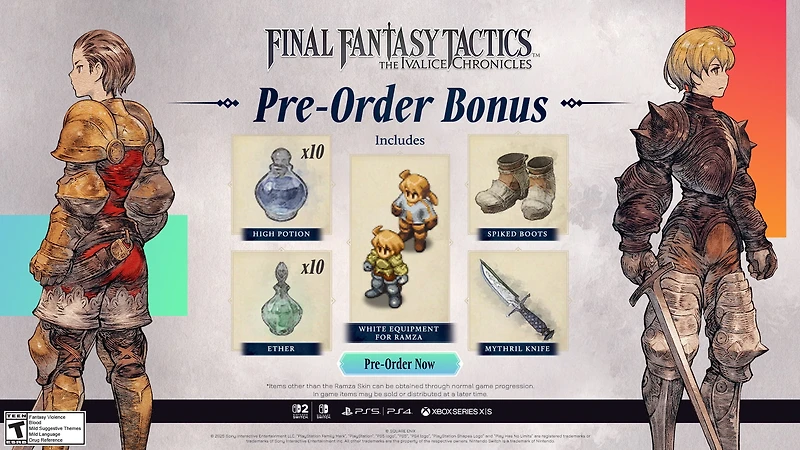 Jeu vidéo FINAL FANTASY TACTICS – The Ivalice Chronicles– pour (NSW)