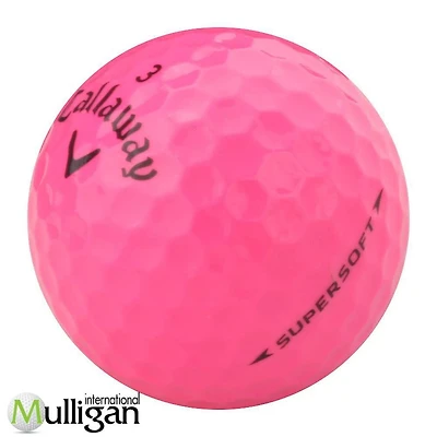 Mulligan - 12 balles de golf récupérées Callaway Supersoft 4A, Rose