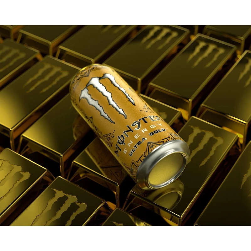MONSTER ENERGY, Ultra Gold, canette de 473 mL, emballage de 4 cannettes canette de 473mL