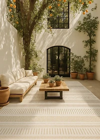 Rug Branch Maise Abstract Indoor Outdoor Area Rug, Beige Brown, Modern - Entryway, Hallway, Bathroom